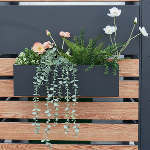 Blomlåda Achtkarspelen 50x12x15cm Antracit [en.casa]
