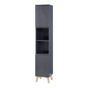 Högskåp Overath 160x30x30cm Grå [en.casa]