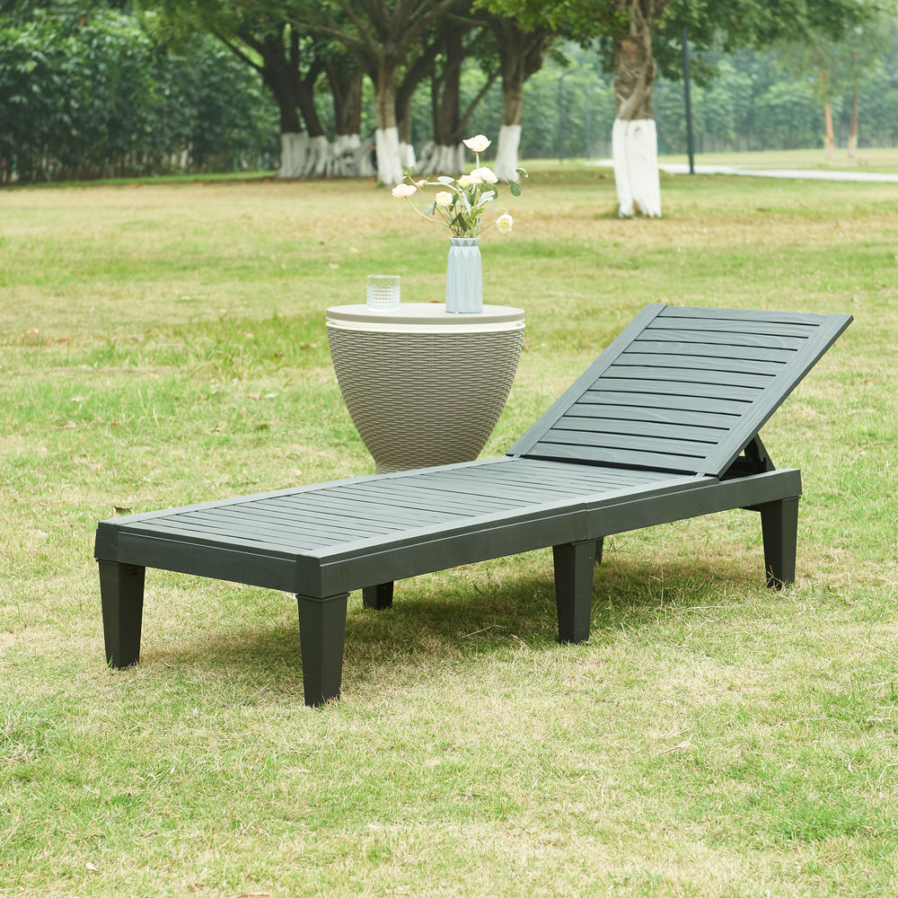 Solstol Ateleta 172x58 cm Svart [casa.pro] - premiumXL