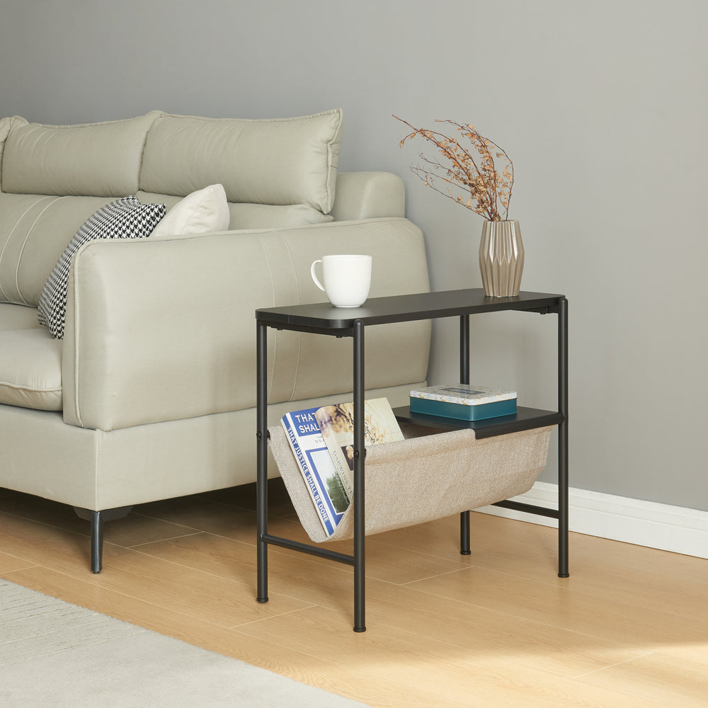 Satsbord Samnanger 60x28x53cm Svart [en.casa] - premiumXL