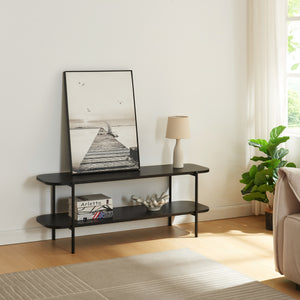 TV-bord Samnanger 120x40x45 cm Svart [en.casa]