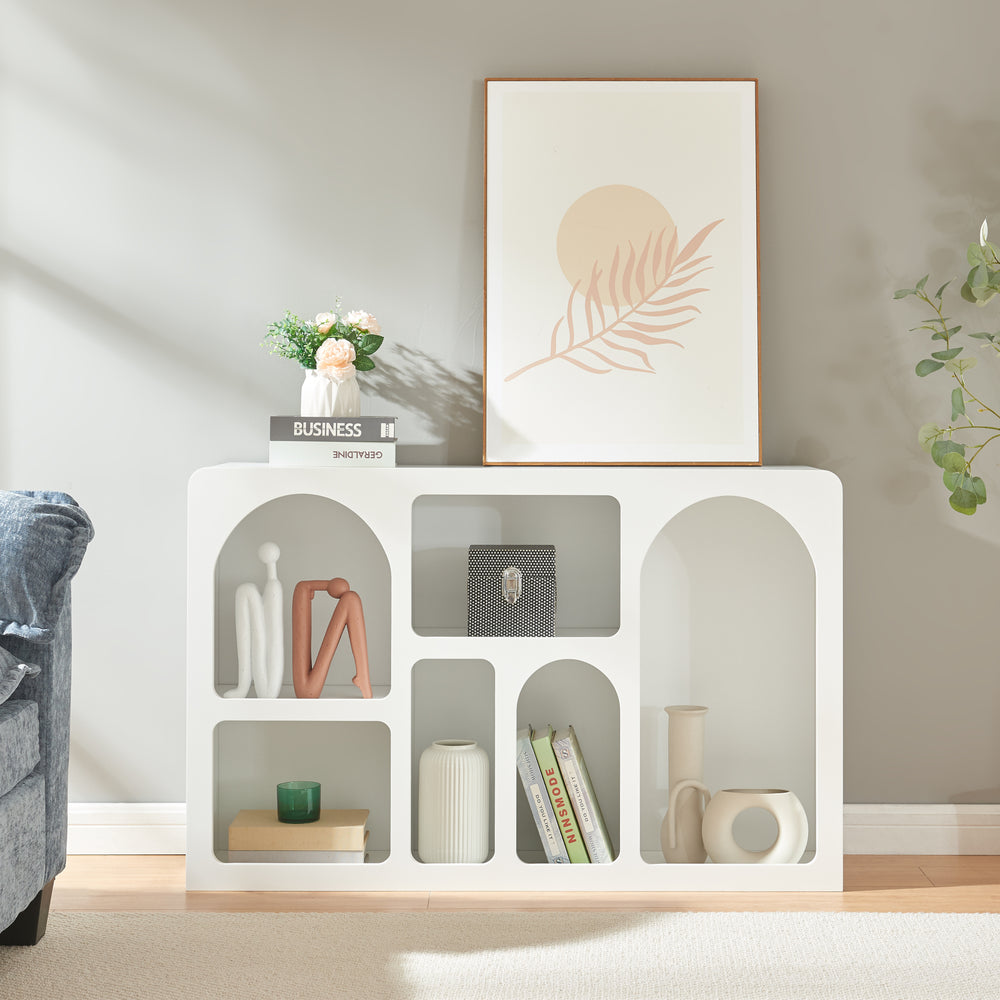 Sideboard Vågå med öppna fack 110x30x70 cm vit [en.casa] - premiumXL