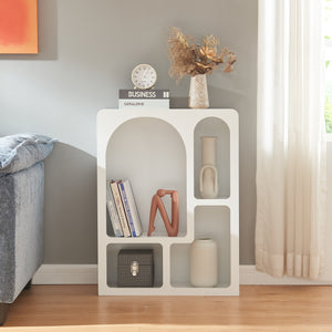 Fristående hylla Vågå 80x60x24 cm Vit [en.casa]