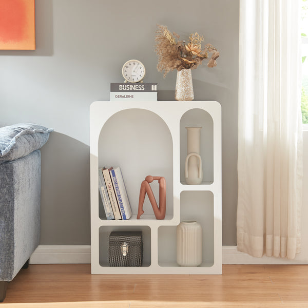 Fristående hylla Vågå 80x60x24 cm Vit [en.casa]