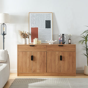 Sideboard Varkaus 75x140x40cm MDF ekutseende [en.casa]