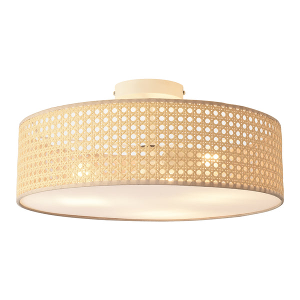 Plafond Ascot Ø45 cm rottingkänsla [lux.pro] 