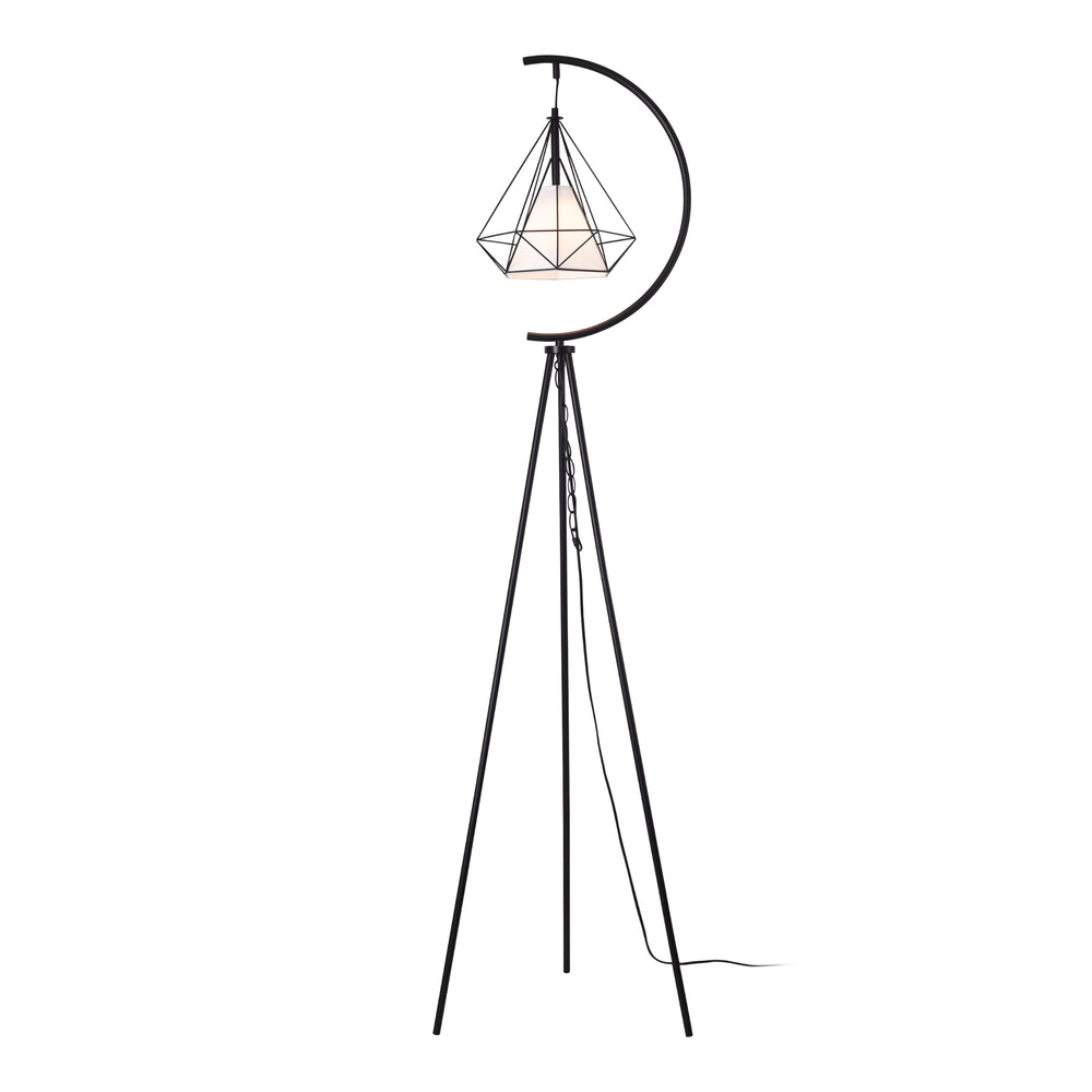 Golvlampa Austell Metall 171cm Svart/Vit [lux.pro] - premiumXL