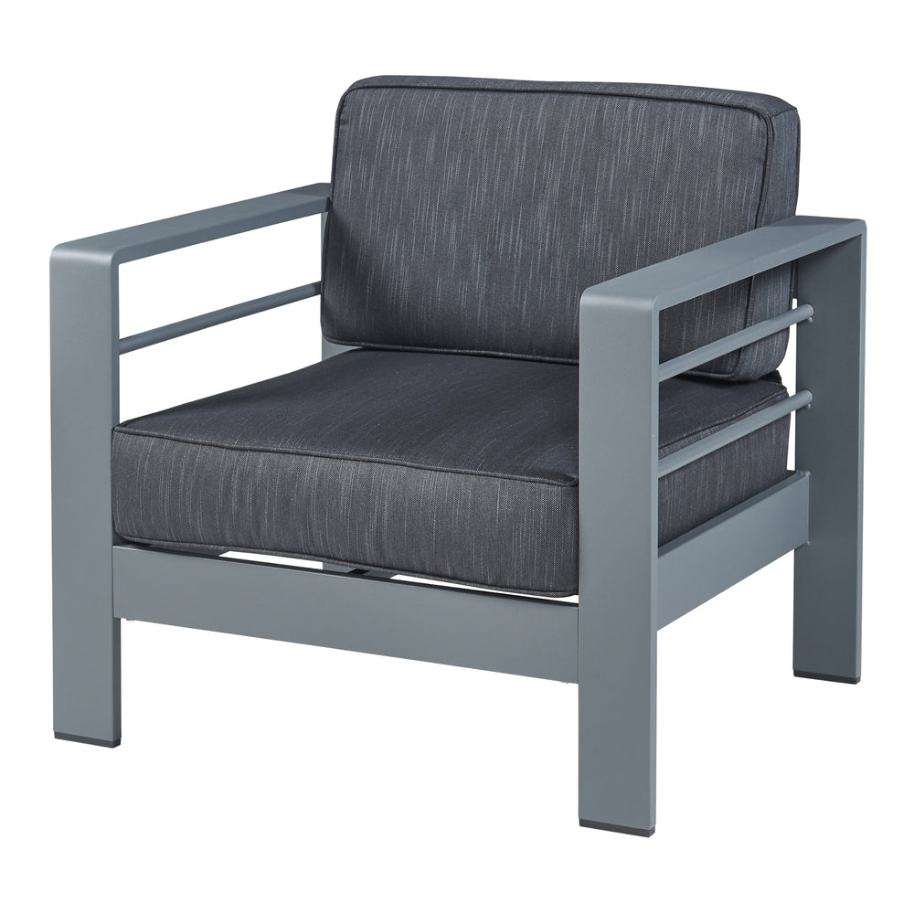 Outdoor - Fåtölj Avise Aluminium Mörkgrå [casa.pro] - premiumXL