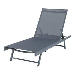 Solstol Baragiano 197x64x30 cm Mörkgrå [casa.pro]