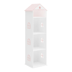 Barnhylla Vipsali 140x40x35 cm Vit/Rosa [en.casa]