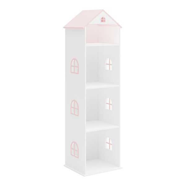 Barnhylla Vipsali 140x40x35 cm Vit/Rosa [en.casa]