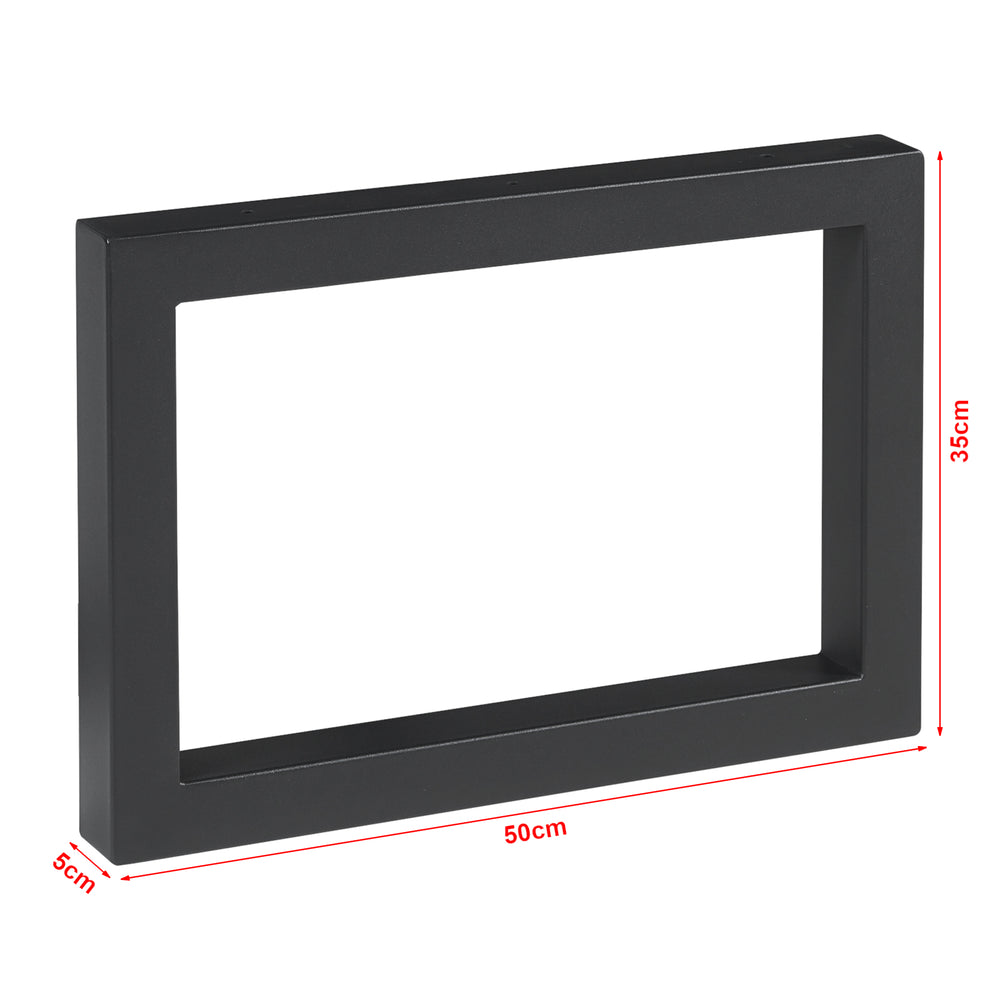 Bordstativ 2-pack Lunderskov 35x50cm Svart [en.casa] - premiumXL