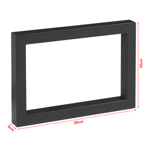 Bordställ 2-pack Lunderskov 35x50cm Svart [en.casa]