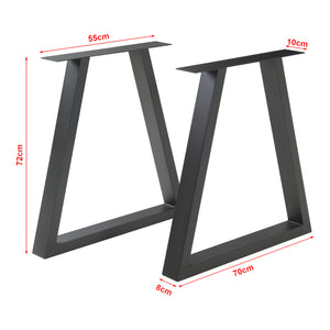 Bordsstativ set om 2 Lyngby 72x55/70cm svart [en.casa]