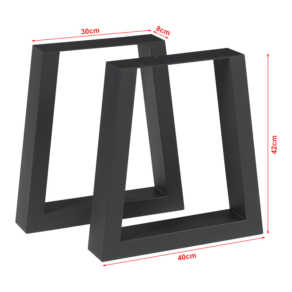 Bordstativ 2-pack Marstal 42x40cm Svart [en.casa] - premiumXL
