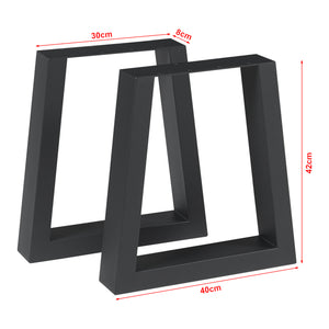 Bordställ 2-pack Marstal 42x40cm Svart [en.casa]