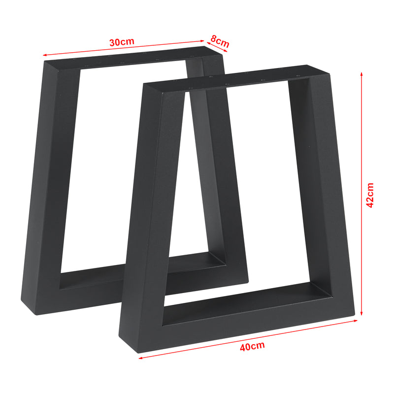 Måttskiss Bordställ 2-pack Marstal 42x40cm Svart [en.casa]