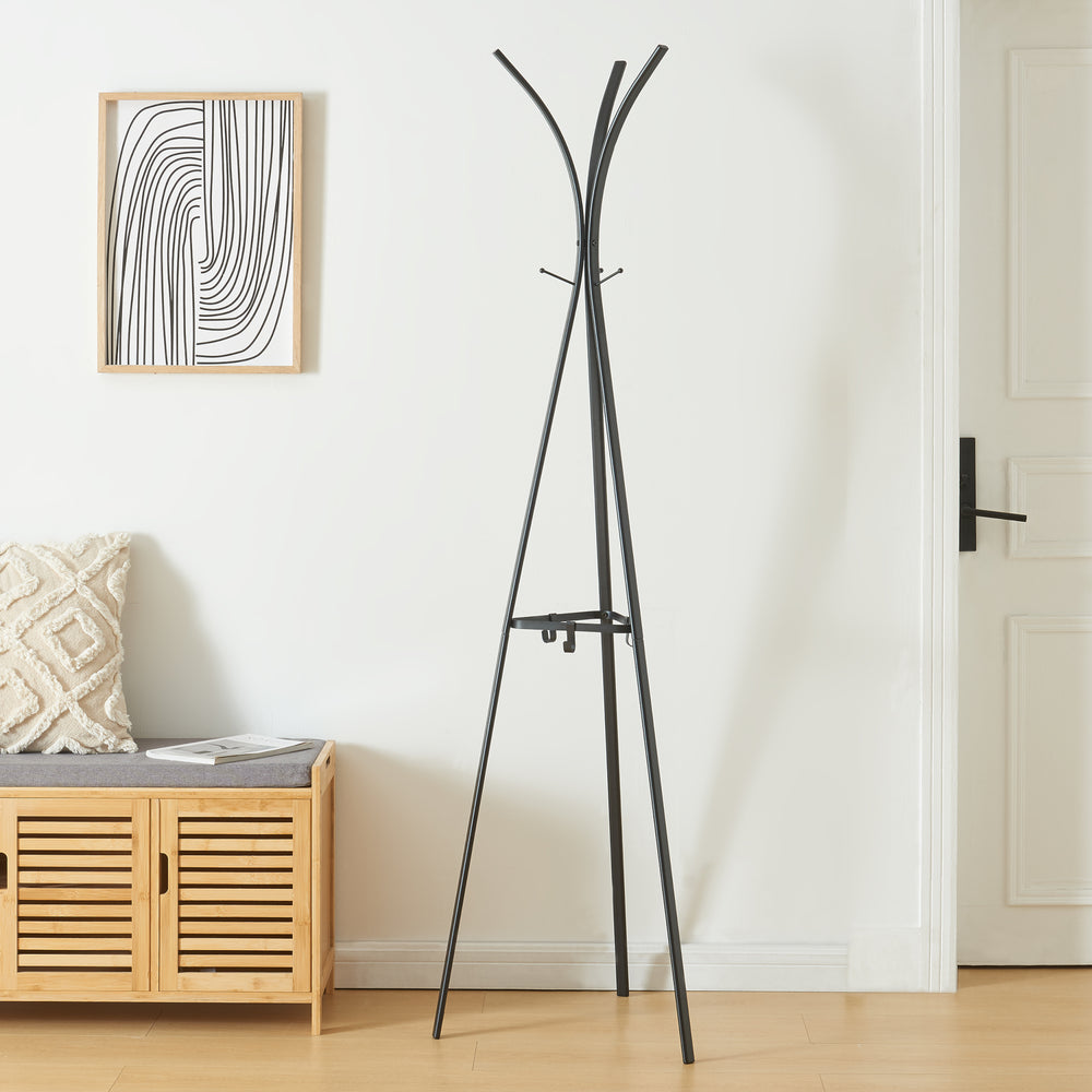 Garderobställ Vevelstad 181x52,5x52,5 cm stål [en.casa] - premiumXL