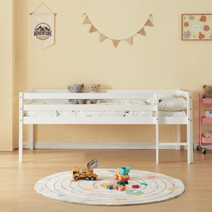 Barnsäng Siikalatva med madrass 90x200cm Vit [en.casa]