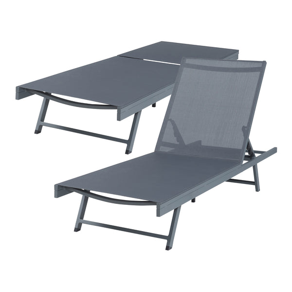 Solstolsset Baragiano 3-del. Aluminium [casa.pro]