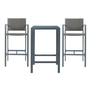 Barbordset Avise 3-del Aluminium [casa.pro]