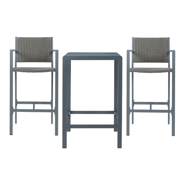 Barbordset Avise 3-del Aluminium [casa.pro]