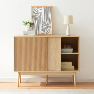 Tv-bänk Landskrona 115x40x48 cm ekfärg [en.casa] 