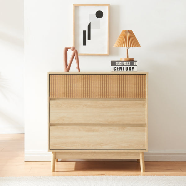 Byrå Landskrona 79,5x80x40 cm ekfärg [en.casa] 