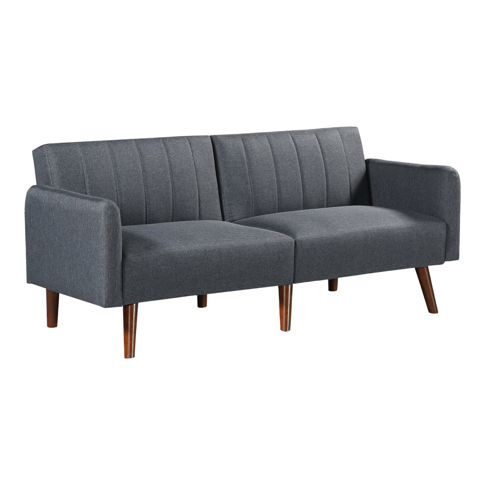 Bäddsoffa Malå med liggfunktion 175x70x72 cm Grå [en.casa] - premiumXL