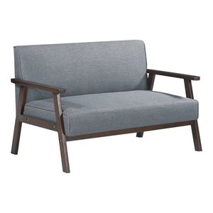 2-sits stoppad soffa Kinda 121x69x75 cm Grå [en.casa]