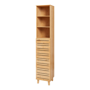 Högskåp Epind 180x33x30 cm Bambus [en.casa]