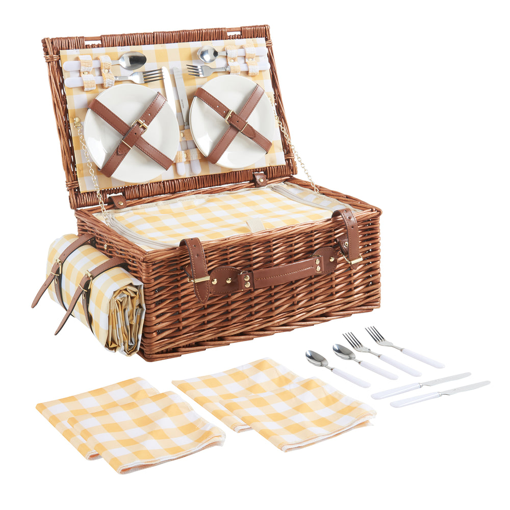 Picknickkorg Brindisi för 4 personer komplett set [casa.pro] - premiumXL