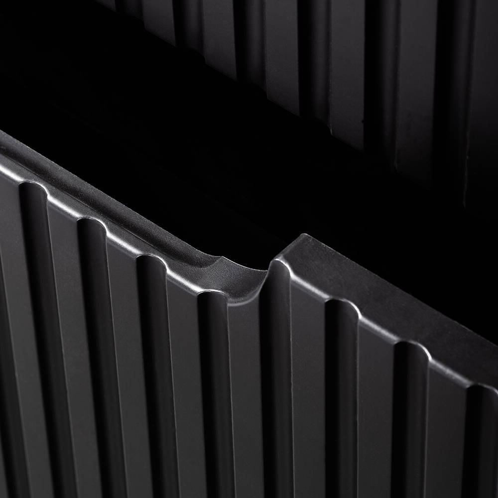 Dubbelhandfat Skelbolu 120x72x40 cm Svart [en.casa]