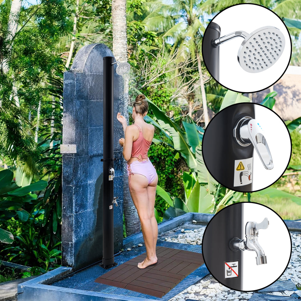 Solardusch Frerievn med fotdusch 215 cm 18L [casa.pro]