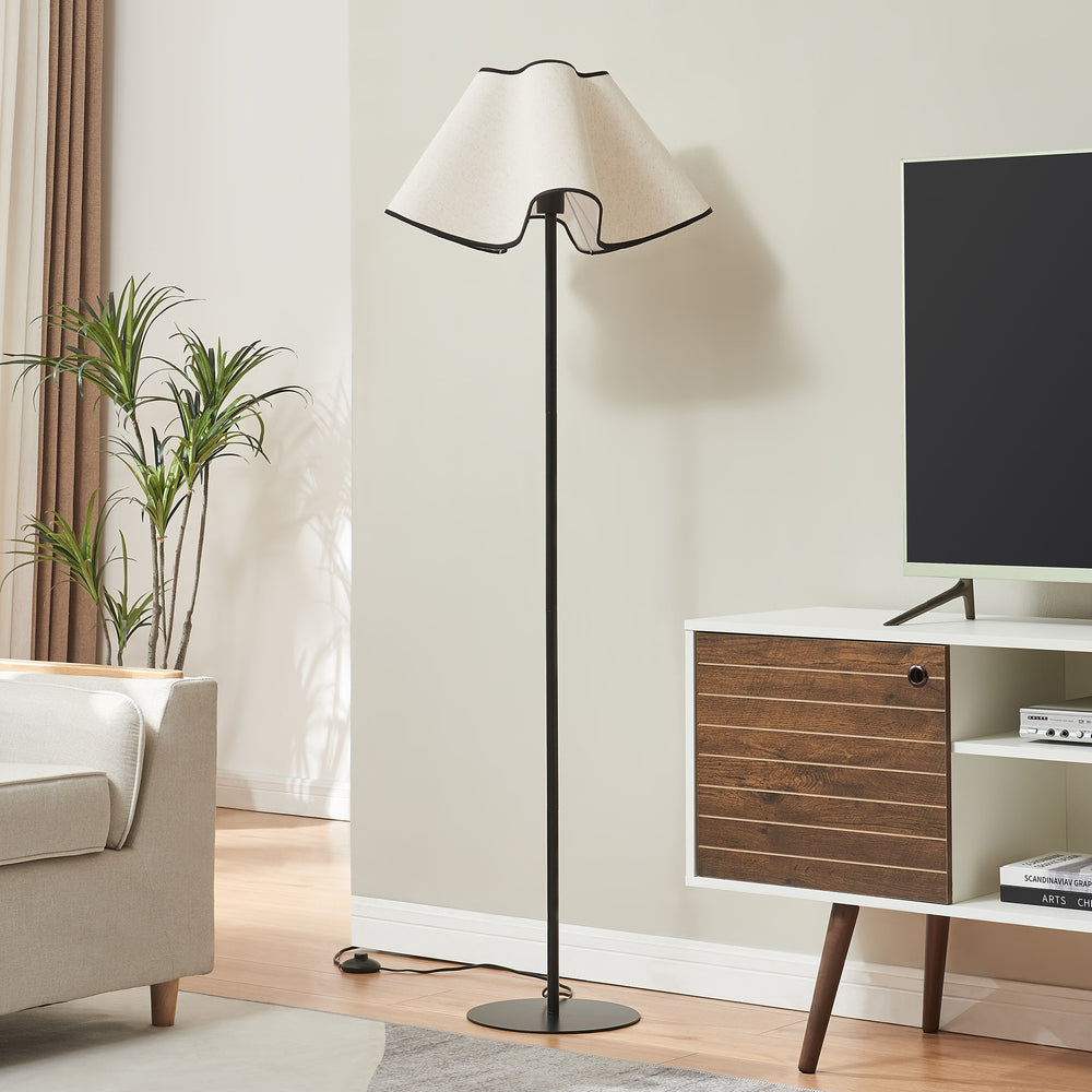 Golvlampa Ashton 153cm Svart/Vit [lux.pro] - premiumXL