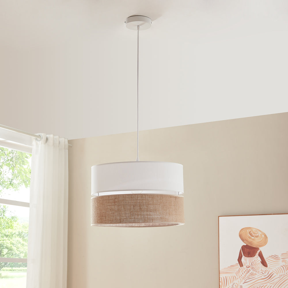 Taklampa Barton Vit/linneutseende [lux.pro]