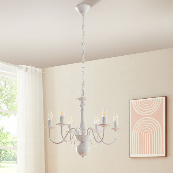 Kronljus Berkeley Metall Vintage-Vit [lux.pro]