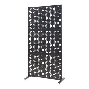 Inomhusavskiljare Aaskis Stål 200x100x50 cm Svart [casa.pro]