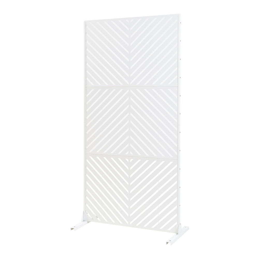 Inomhus rumsavdelare Kekan stål 200x100x50 cm vit [casa.pro] - premiumXL