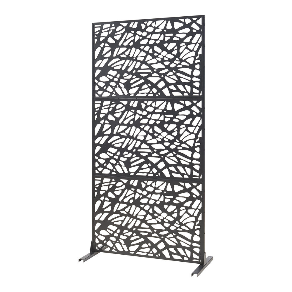 Inomhus rumsavdelare Poskind stål 200x100x50 cm svart [casa.pro] - premiumXL
