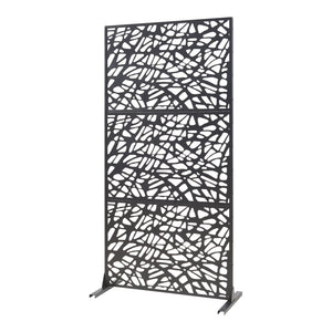 Inomhusavskiljare Poskind Stål 200x100x50 cm Svart [casa.pro]