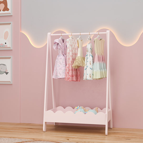 Barnklädhängare Vestnes 99x66x38 cm Cotton Candy [en.casa]