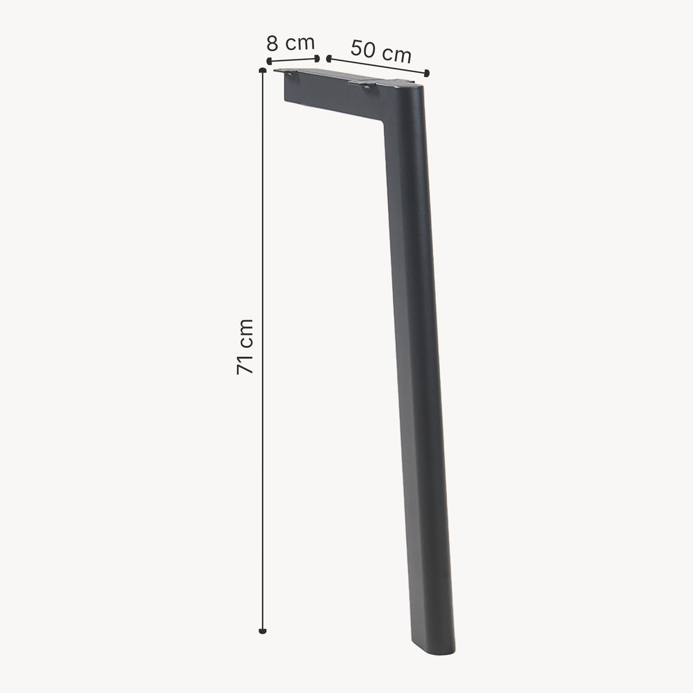 Bordsben Hostang 4-pack - Set 50x8x71 cm Svart [en.casa] - premiumXL