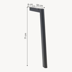 Bordben Hostang 4-pack 50x8x71 cm Svart [en.casa]