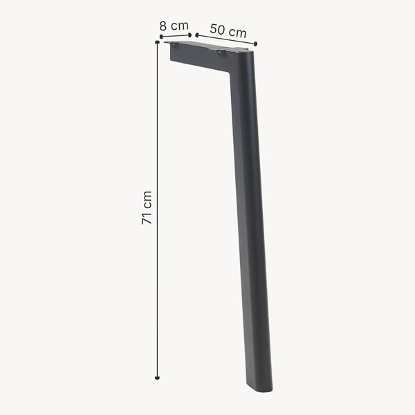Bordben Hostang 4-pack 50x8x71 cm Svart [en.casa]