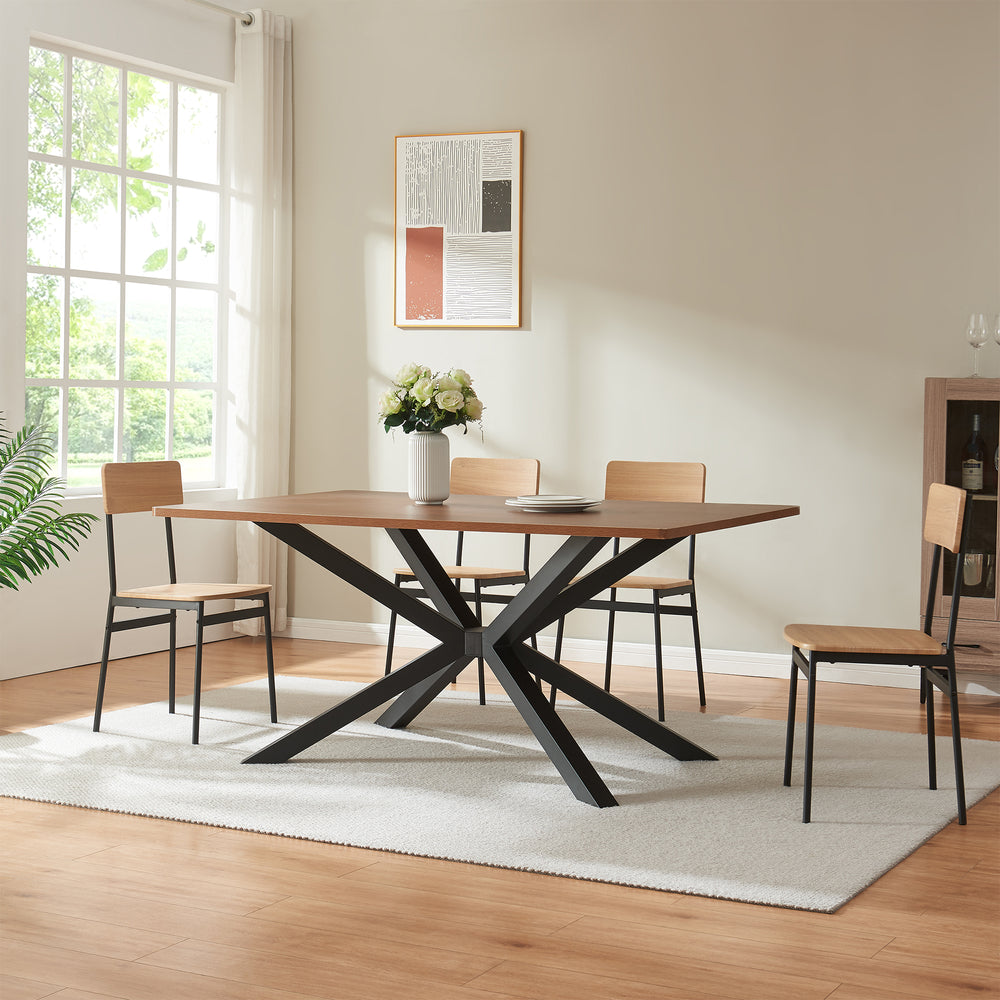 Bordstativ Bemeenel 120x75x72 cm Stål Svart [en.casa]