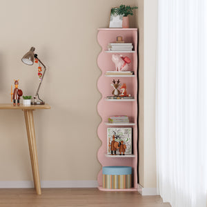 Barnhörnhylla Vestnes 108x27x27 cm Cotton Candy/Vit [en.casa]