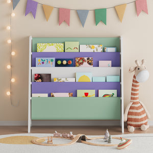 Barnhylla Hornnes 60x62x28 cm Aqua Dream Motiv [en.casa]