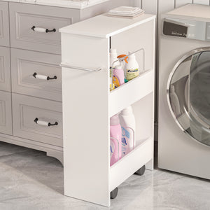 Rullvagn Katra 67x40x20 cm Vit [en.casa]