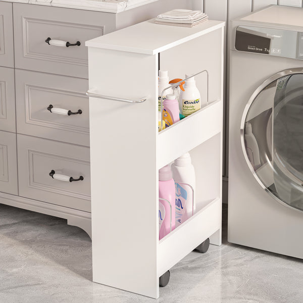 Rullvagn Katra 67x40x20 cm Vit [en.casa]